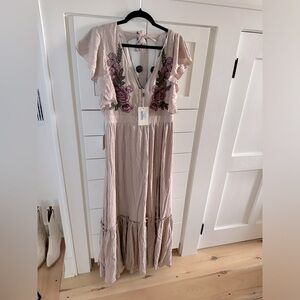 Joyfolie NWT DIAH DRESS IN LIGHT TAUPE Size Medium